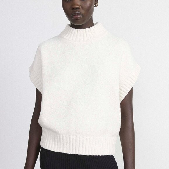 Frank & Oak Sweaters - Seawool® Sweater Vest in White Cream